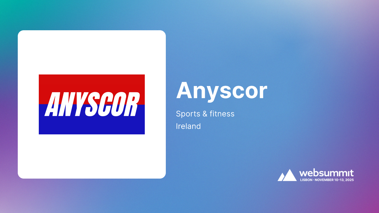 Anyscor Web Summit Lisbon 2025 Social Card