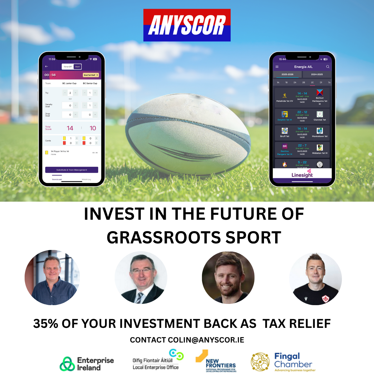 Anyscor Investment Round 2025 | Powering Amateur Sport