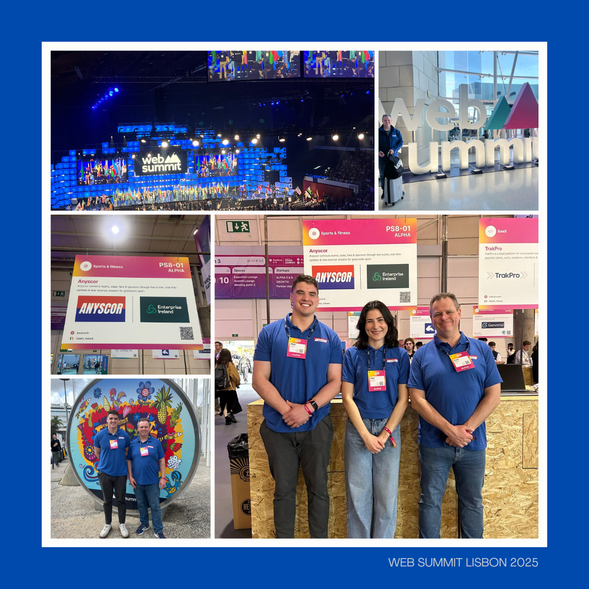 Anyscor at Web Summit Lisbon 2025 collage