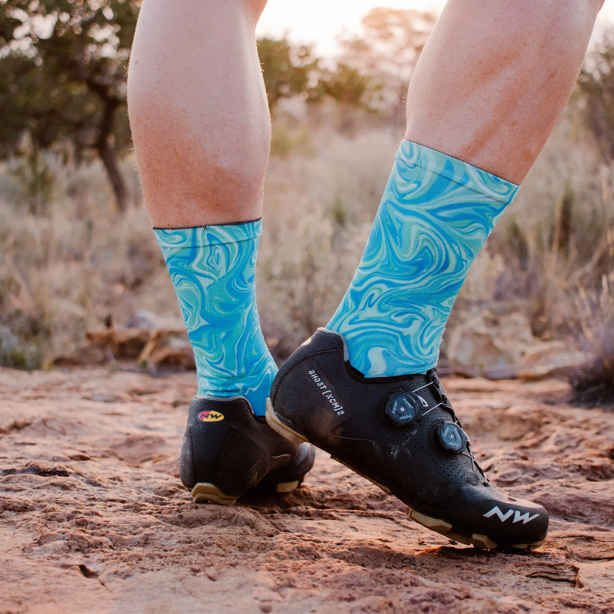 Sox Footwear Marble Blue Socks
