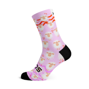 Sox Footwear Pink Sheep on white background